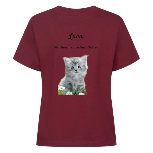 Personalisiertes Katzen-T-Shirt mit Name, Wunschtext & deinem Lieblingsmotiv