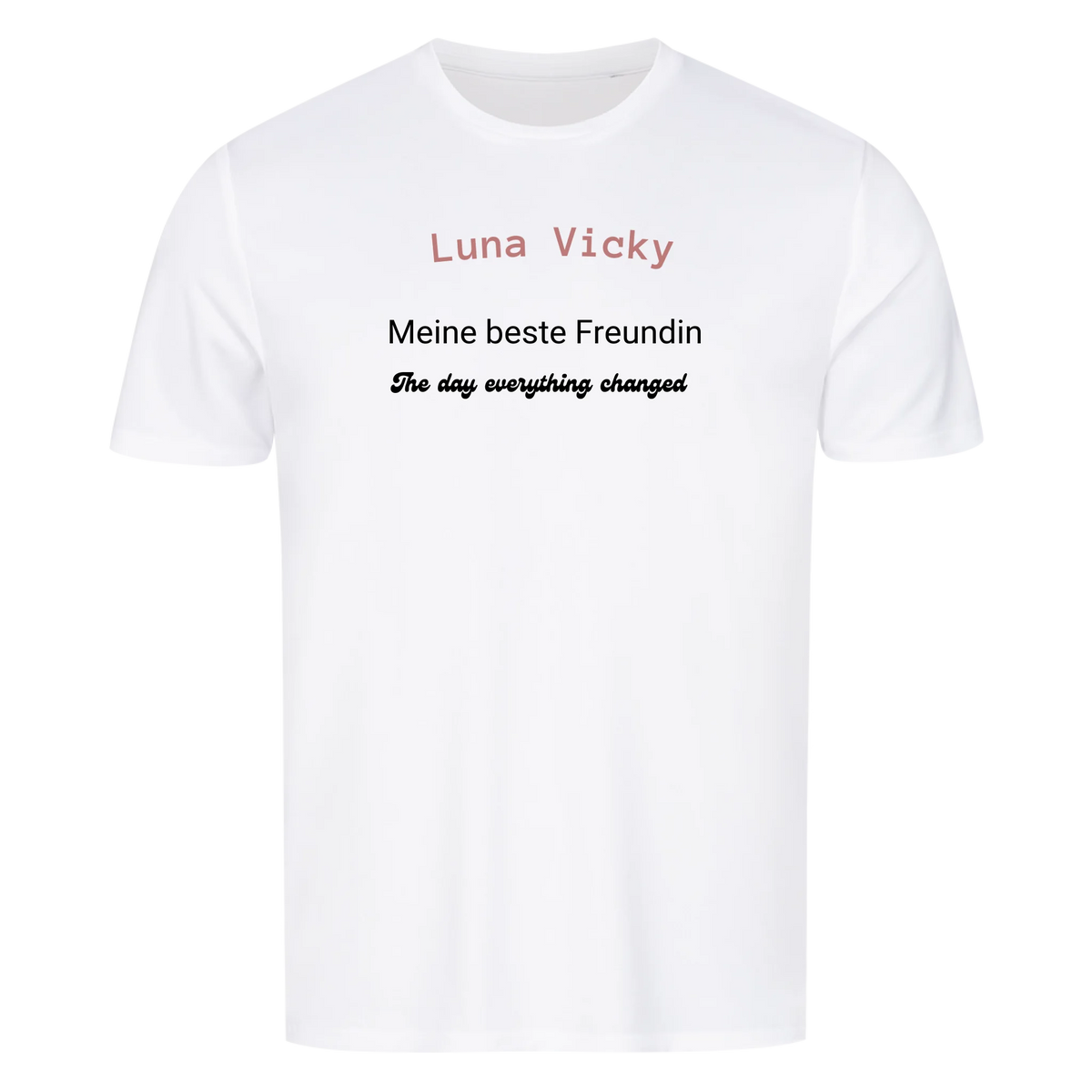 Personalisiertes T-Shirt mit Name, Datum & Wunschtext