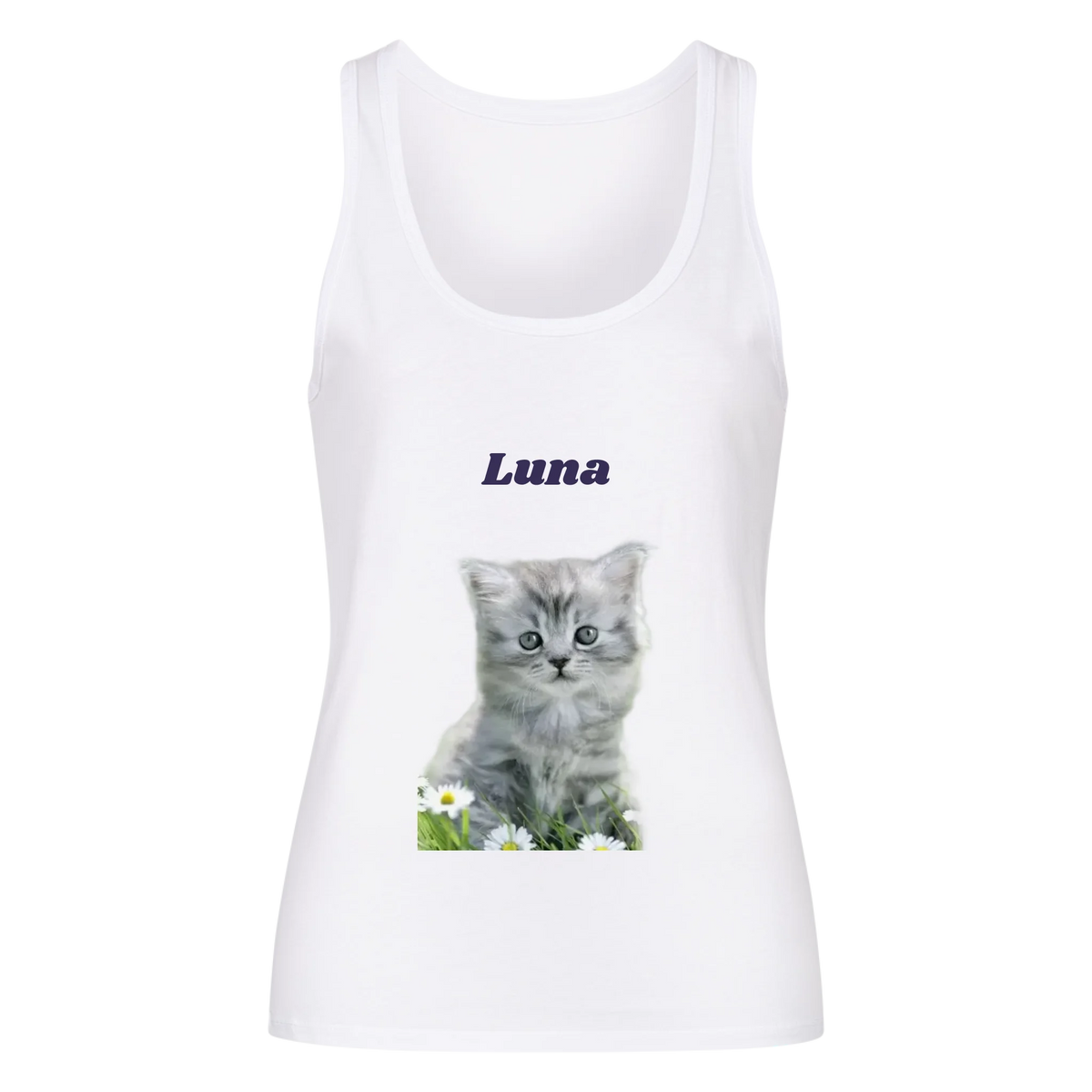 Personalisiertes Damen-Crop-Top mit Foto & Name/Hund oder Katze