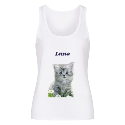 Personalisiertes Damen-Crop-Top mit Foto & Name/Hund oder Katze