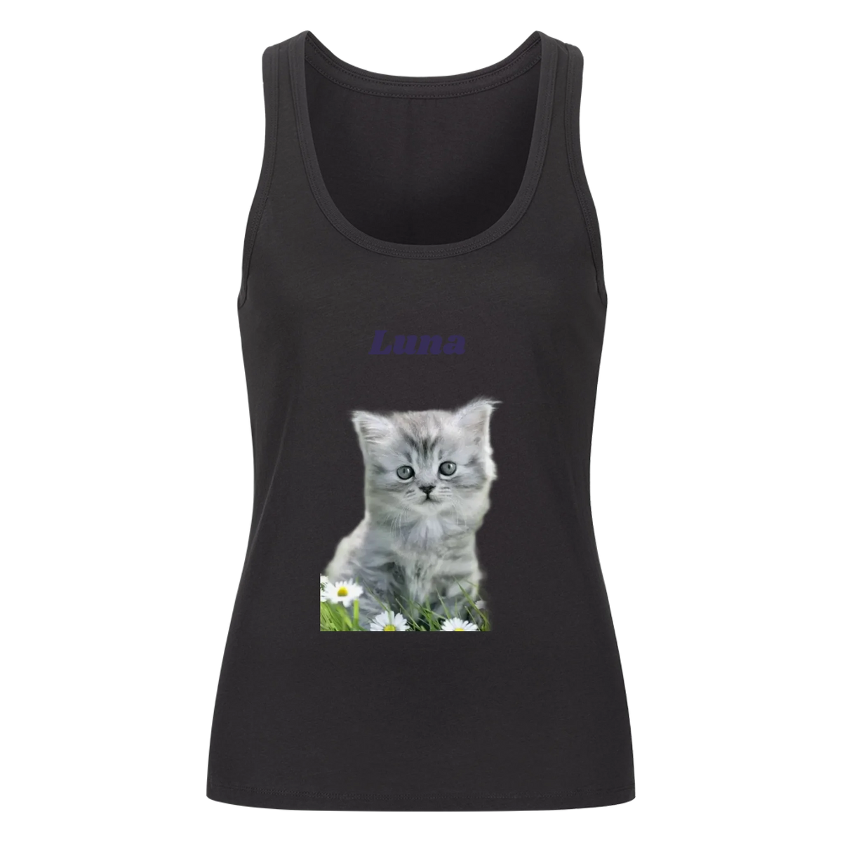 Personalisiertes Damen-Crop-Top mit Foto & Name/Hund oder Katze