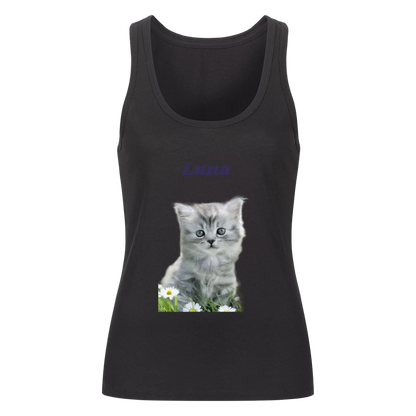 Personalisiertes Damen-Crop-Top mit Foto & Name/Hund oder Katze