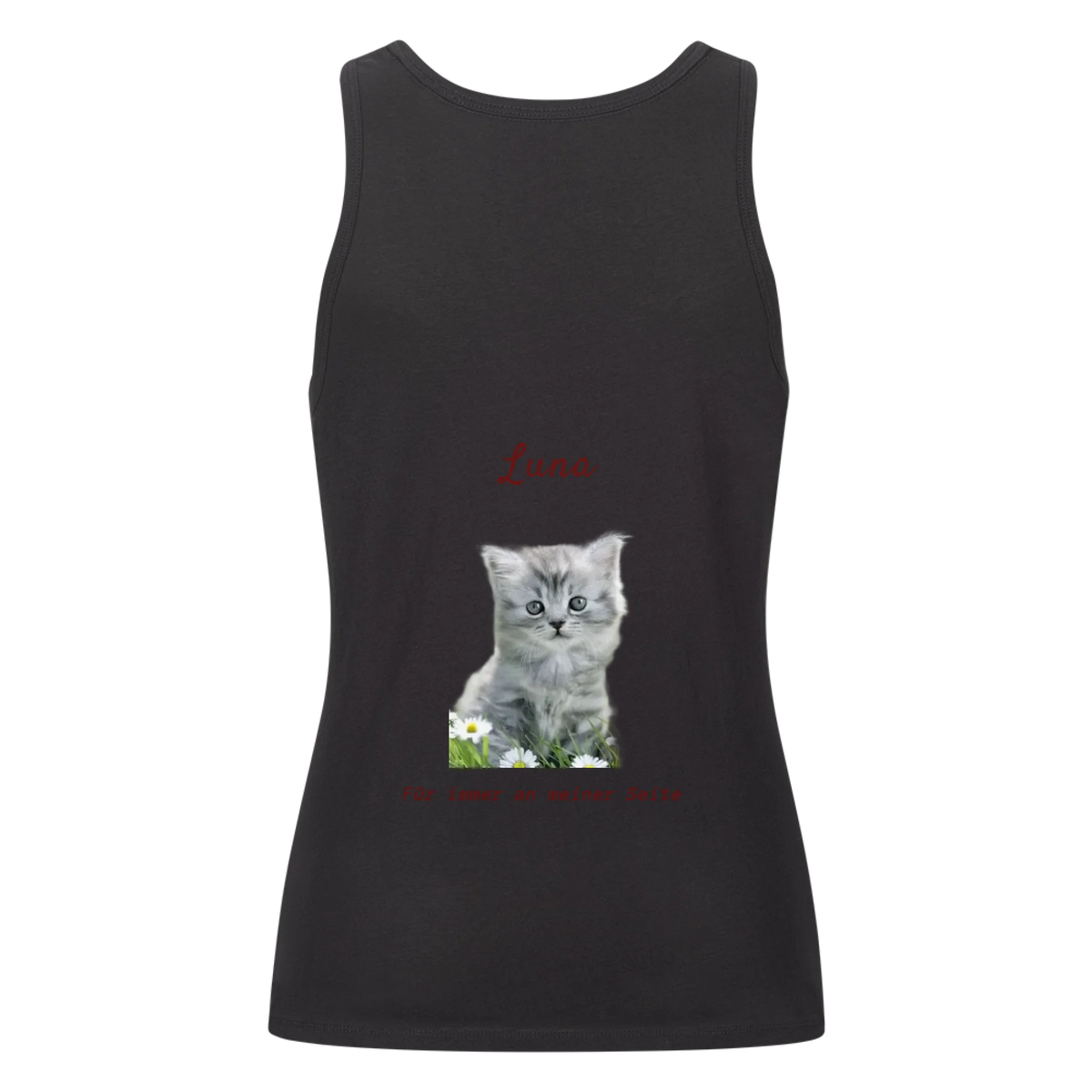 Personalisiertes Damen-Crop-Top mit Foto & Name/Hund oder Katze
