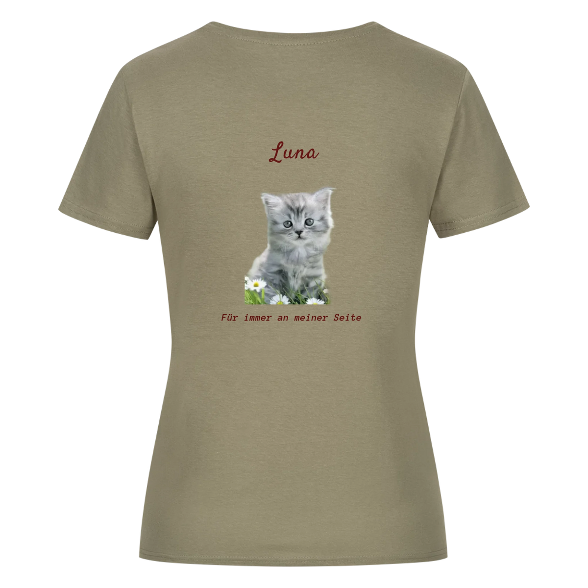 Personalisiertes Damen-Crop-Top mit Foto & Name/Hund oder Katze