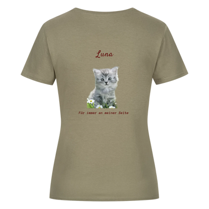 Personalisiertes Damen-Crop-Top mit Foto & Name/Hund oder Katze