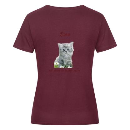 Personalisiertes Damen-Crop-Top mit Foto & Name/Hund oder Katze