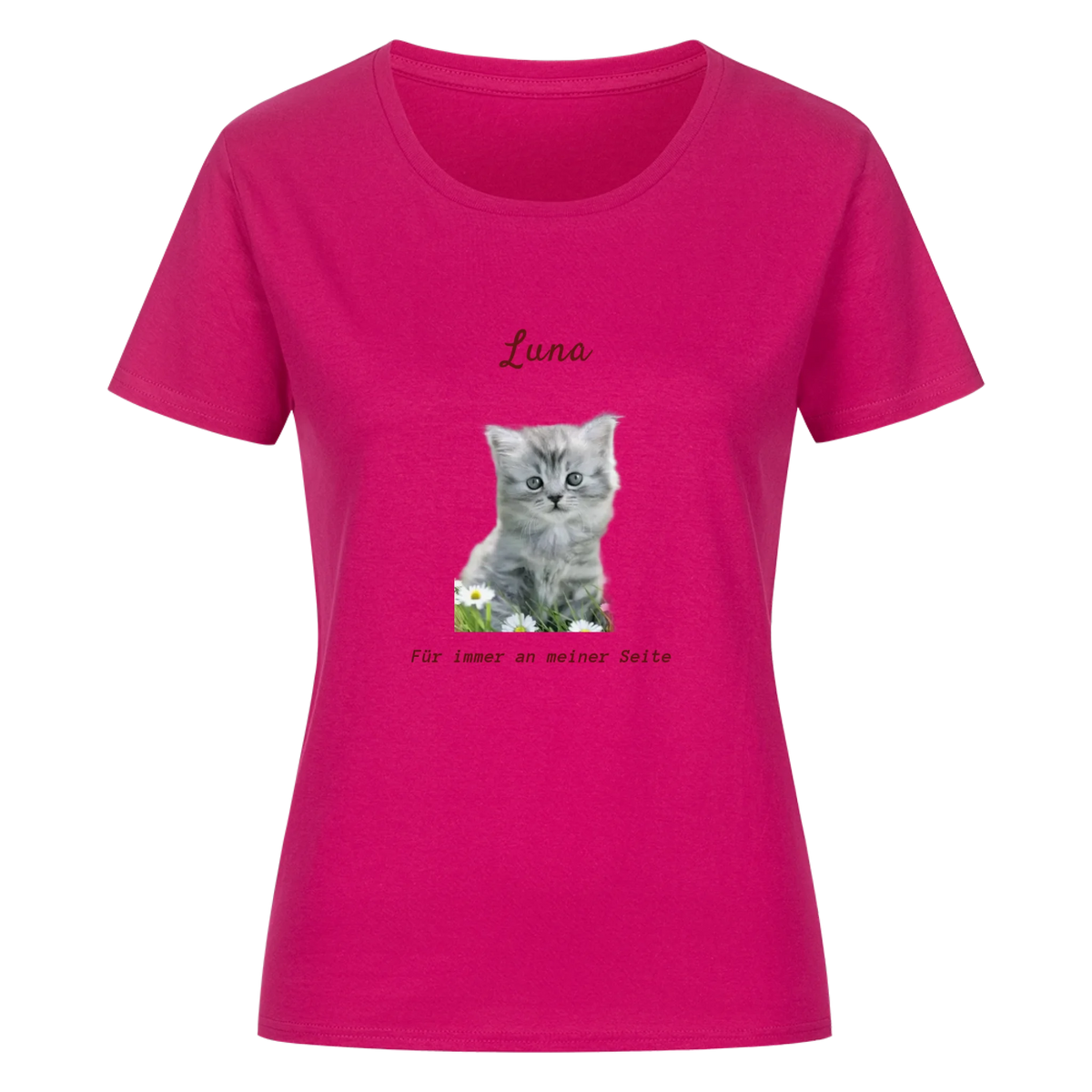 Personalisiertes Damen-Crop-Top mit Foto & Name/Hund oder Katze