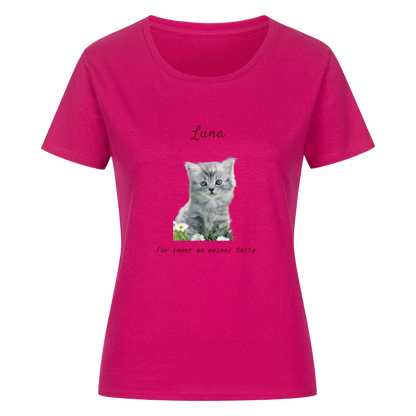 Personalisiertes Damen-Crop-Top mit Foto & Name/Hund oder Katze