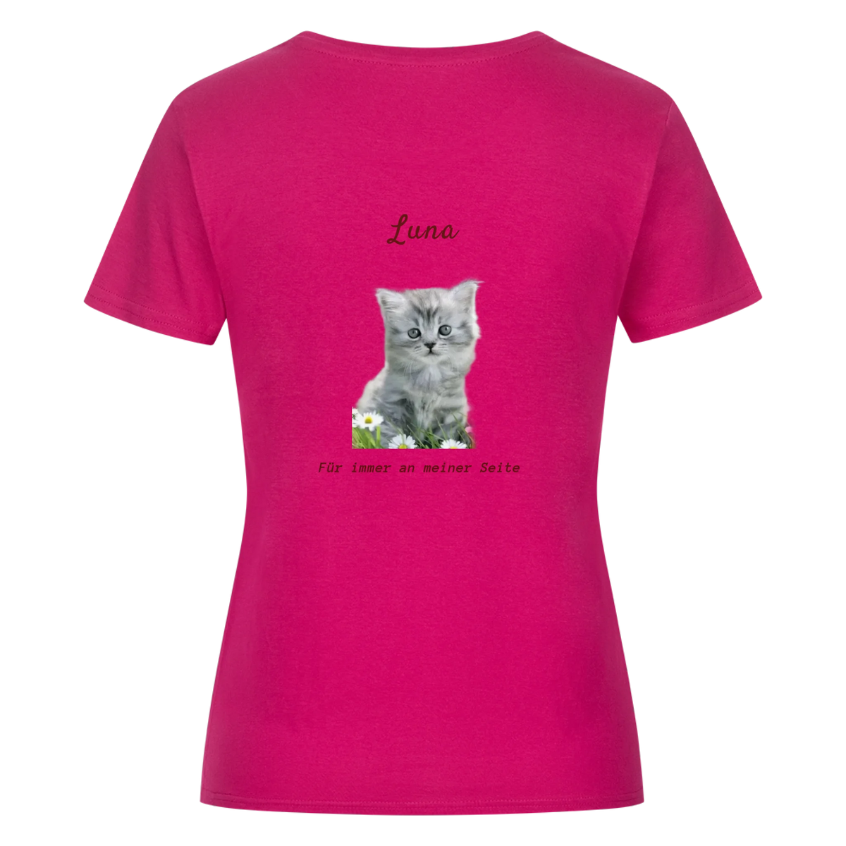 Personalisiertes Damen-Crop-Top mit Foto & Name/Hund oder Katze