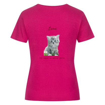 Personalisiertes Damen-Crop-Top mit Foto & Name/Hund oder Katze
