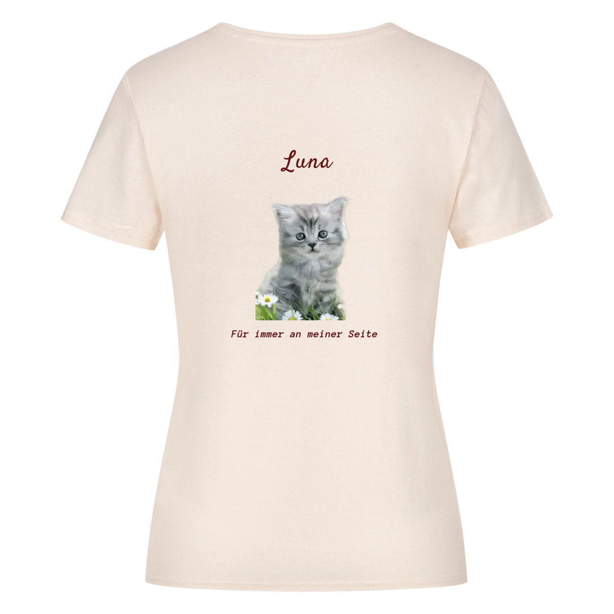 Personalisiertes Damen-Crop-Top mit Foto & Name/Hund oder Katze