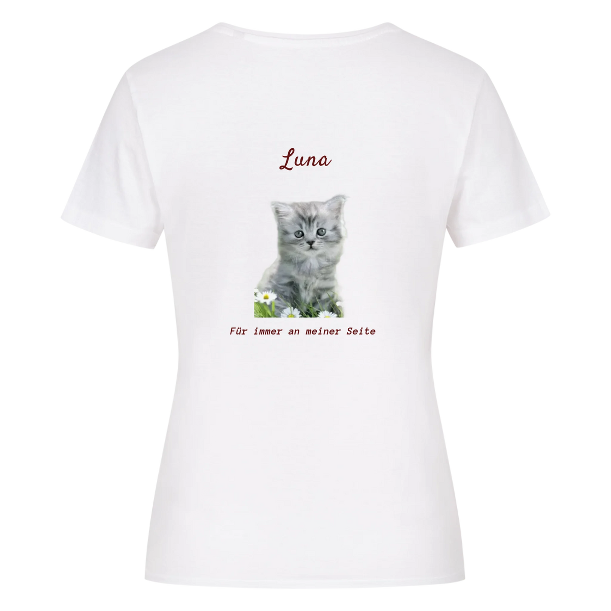 Personalisiertes Damen-Crop-Top mit Foto & Name/Hund oder Katze