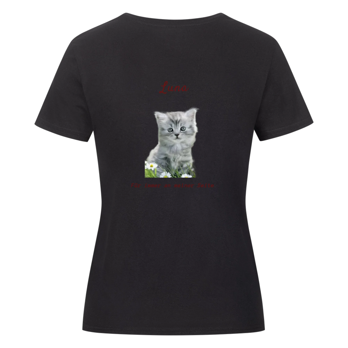 Personalisiertes Damen-Crop-Top mit Foto & Name/Hund oder Katze