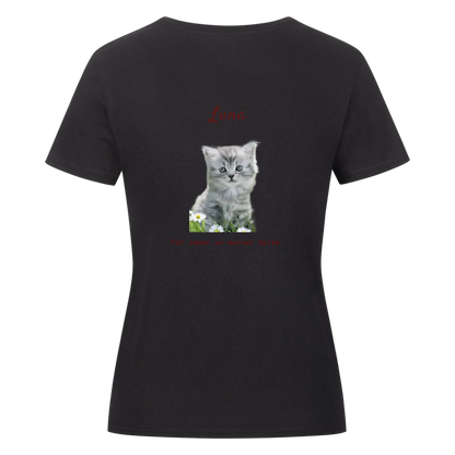 Personalisiertes Damen-Crop-Top mit Foto & Name/Hund oder Katze
