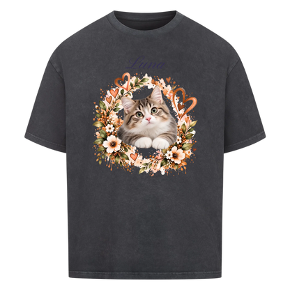 Meine Katze. Meine Familie.-Personalisiertes Oversize T-Shirt