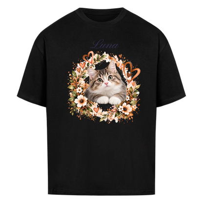 Meine Katze. Meine Familie.-Personalisiertes Oversize T-Shirt