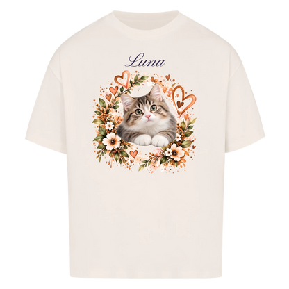 Meine Katze. Meine Familie.-Personalisiertes Oversize T-Shirt