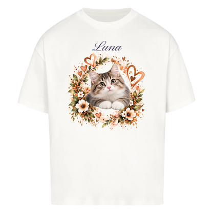 Meine Katze. Meine Familie.-Personalisiertes Oversize T-Shirt
