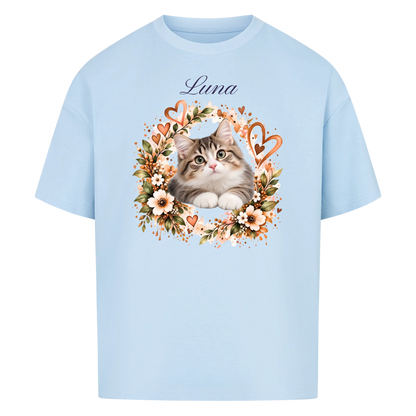 Meine Katze. Meine Familie.-Personalisiertes Oversize T-Shirt