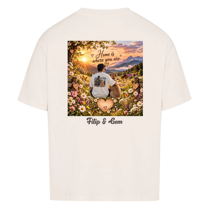 Mein Liebling-Foto, Name & Wunschrahmen-Oversized T-Shirt