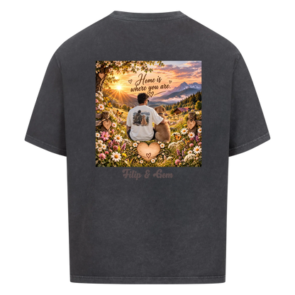 Mein Liebling-Foto, Name & Wunschrahmen-Oversized T-Shirt