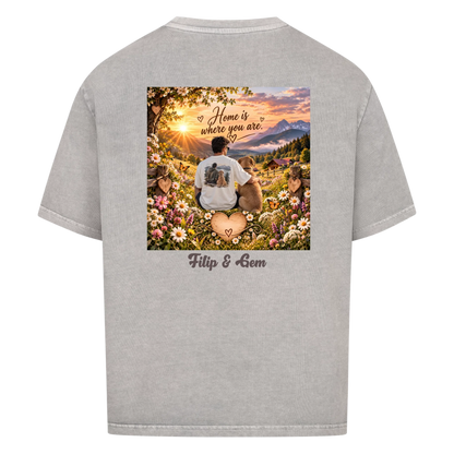 Mein Liebling-Foto, Name & Wunschrahmen-Oversized T-Shirt