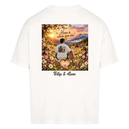 Mein Liebling-Foto, Name & Wunschrahmen-Oversized T-Shirt
