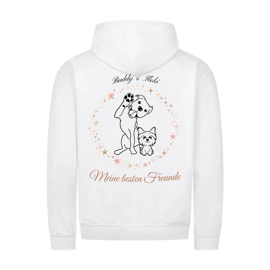 Mein bester Freund hat Pfoten-Personalisiertes Unisex Hoodie mit Reißverschluss