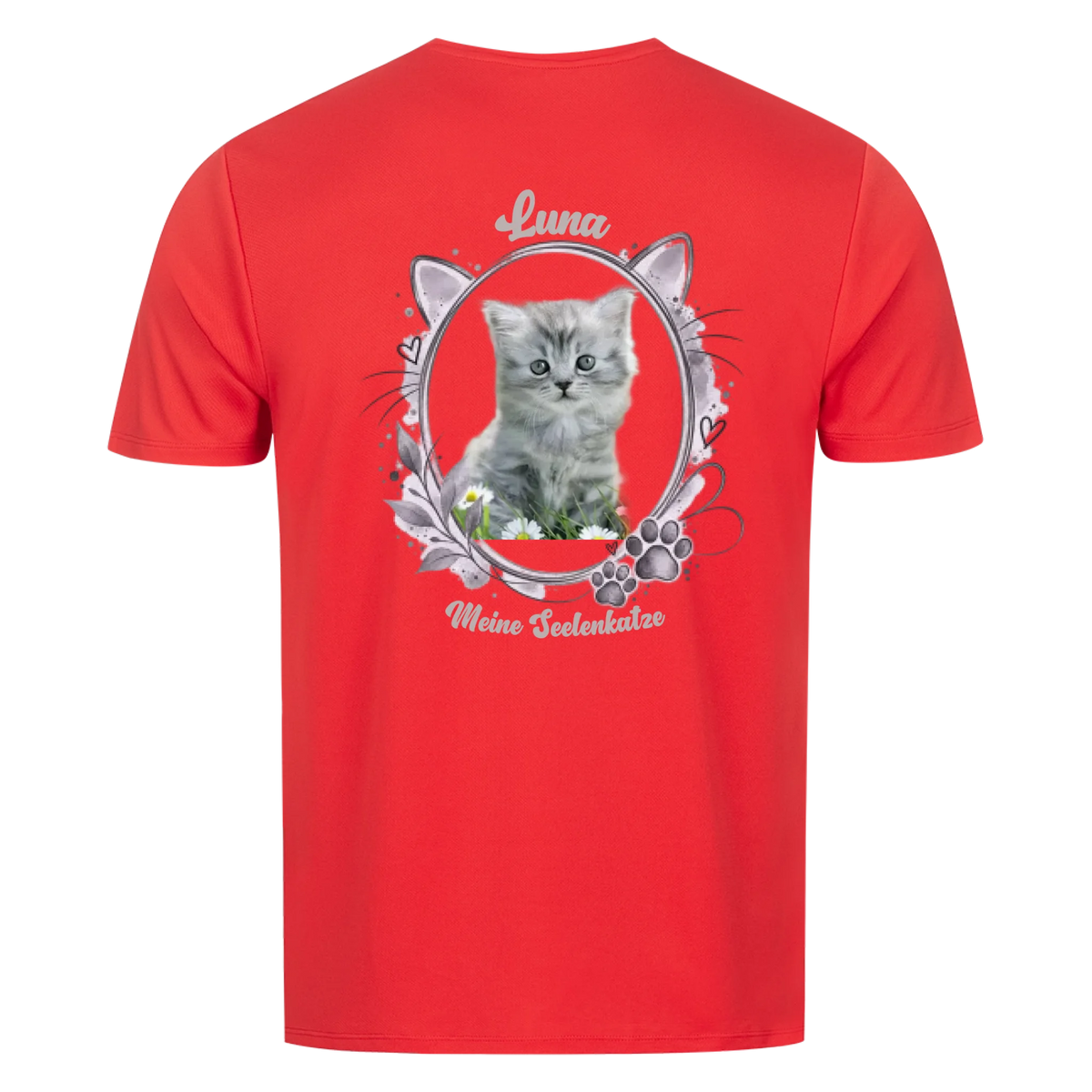 Personalisiertes Katzen-T-Shirt mit Name, Wunschtext & deinem Lieblingsmotiv