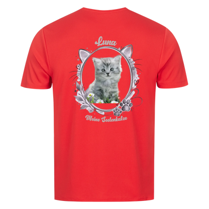 Personalisiertes Katzen-T-Shirt mit Name, Wunschtext & deinem Lieblingsmotiv