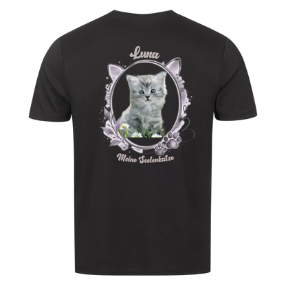 Personalisiertes Katzen-T-Shirt mit Name, Wunschtext & deinem Lieblingsmotiv