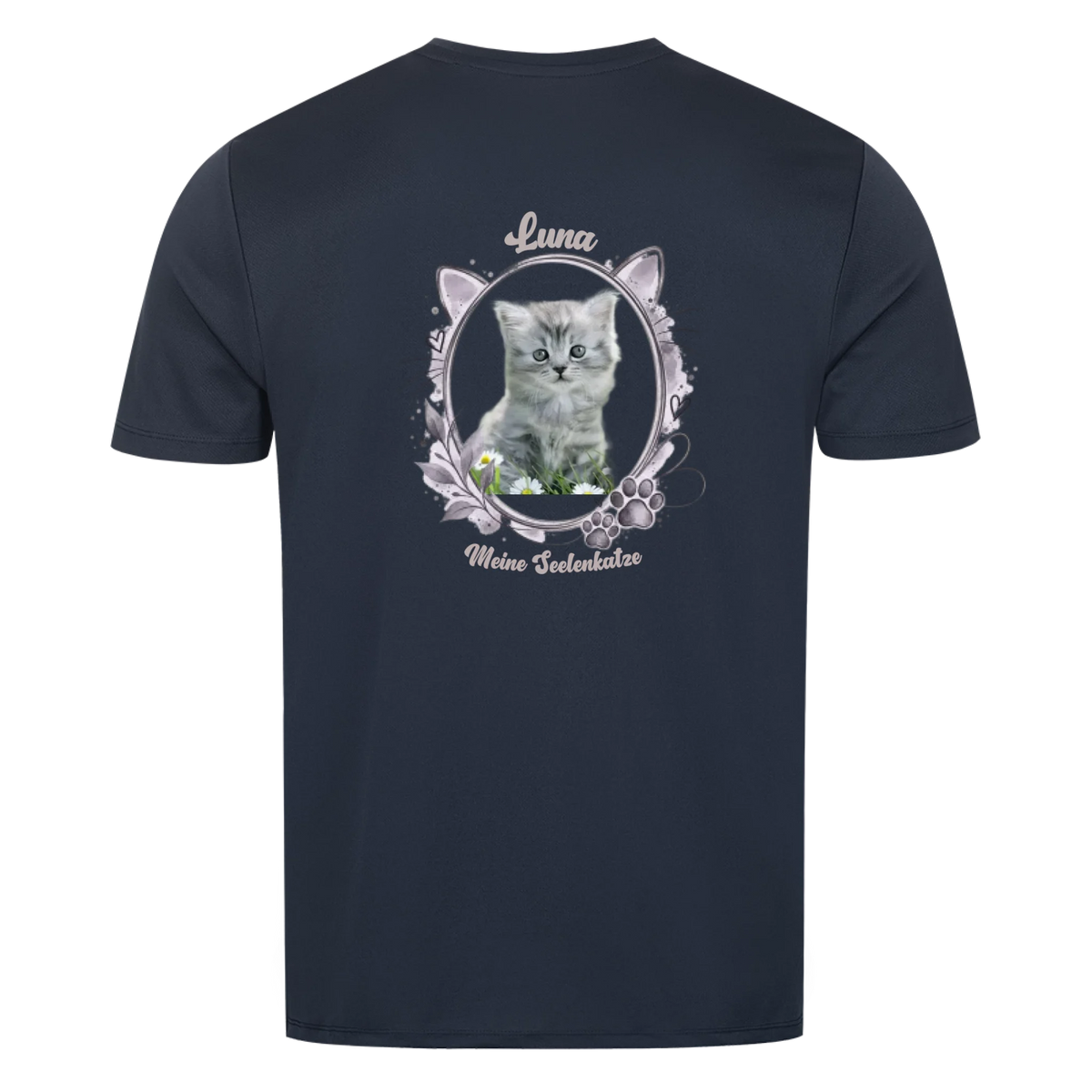 Personalisiertes Katzen-T-Shirt mit Name, Wunschtext & deinem Lieblingsmotiv
