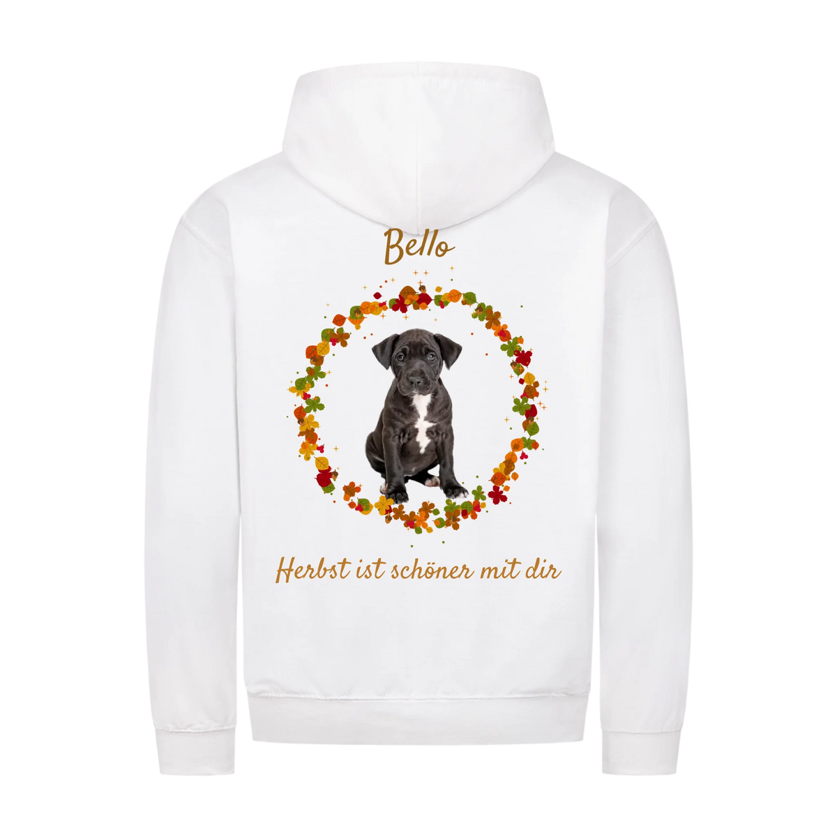 Mein bester Freund hat Pfoten-Personalisiertes Unisex Hoodie mit Reißverschluss