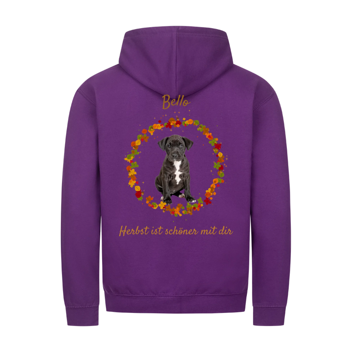 Mein bester Freund hat Pfoten-Personalisiertes Unisex Hoodie mit Reißverschluss
