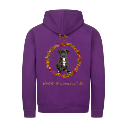 Mein bester Freund hat Pfoten-Personalisiertes Unisex Hoodie mit Reißverschluss