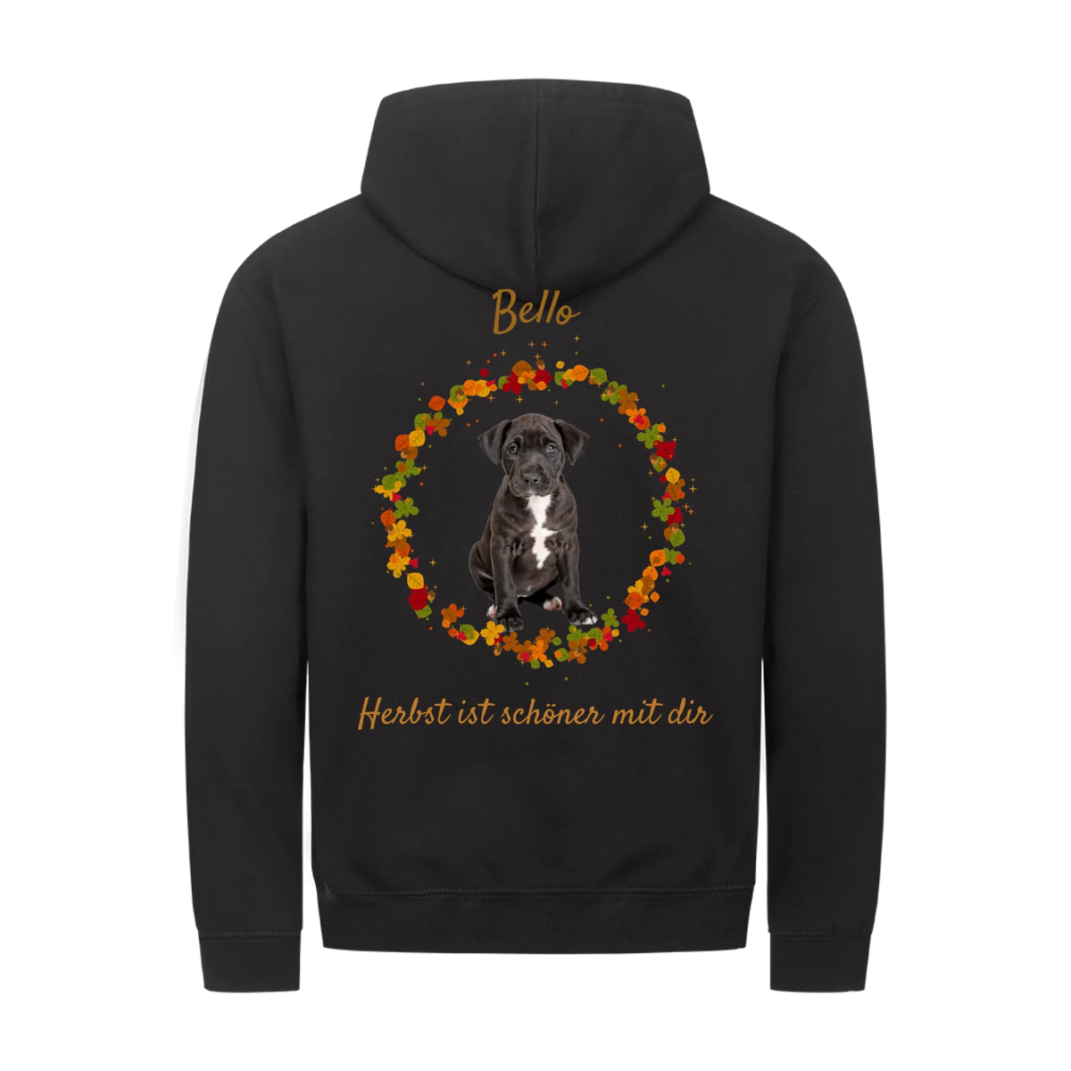 Mein bester Freund hat Pfoten-Personalisiertes Unisex Hoodie mit Reißverschluss