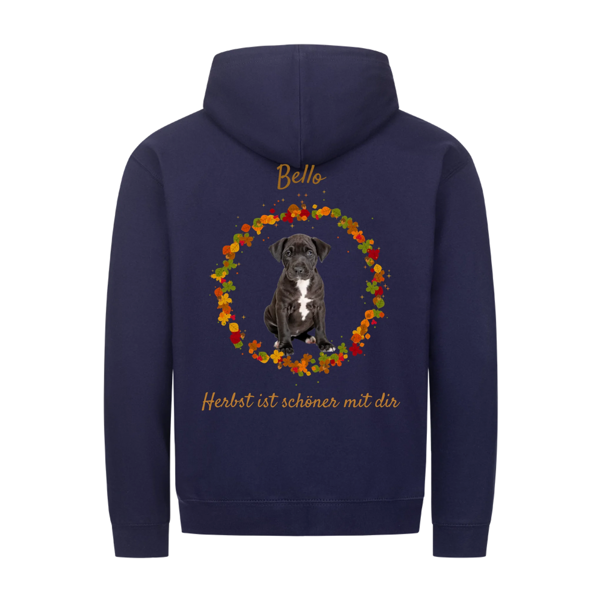 Mein bester Freund hat Pfoten-Personalisiertes Unisex Hoodie mit Reißverschluss