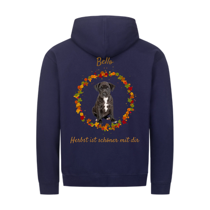 Mein bester Freund hat Pfoten-Personalisiertes Unisex Hoodie mit Reißverschluss
