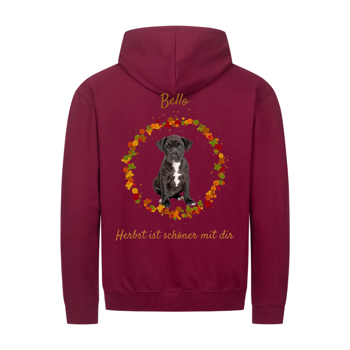 Mein bester Freund hat Pfoten-Personalisiertes Unisex Hoodie mit Reißverschluss
