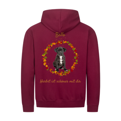 Mein bester Freund hat Pfoten-Personalisiertes Unisex Hoodie mit Reißverschluss