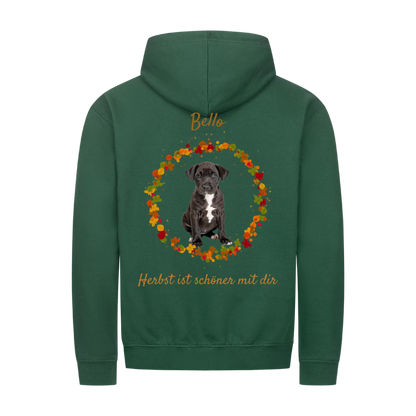 Mein bester Freund hat Pfoten-Personalisiertes Unisex Hoodie mit Reißverschluss