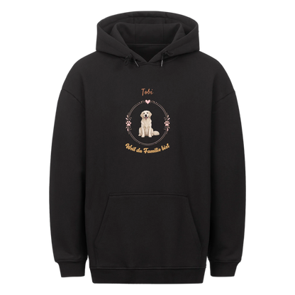 Personalisierter Oversized Hoodie-Foto deines Vierbeiners im Mittelpunkt