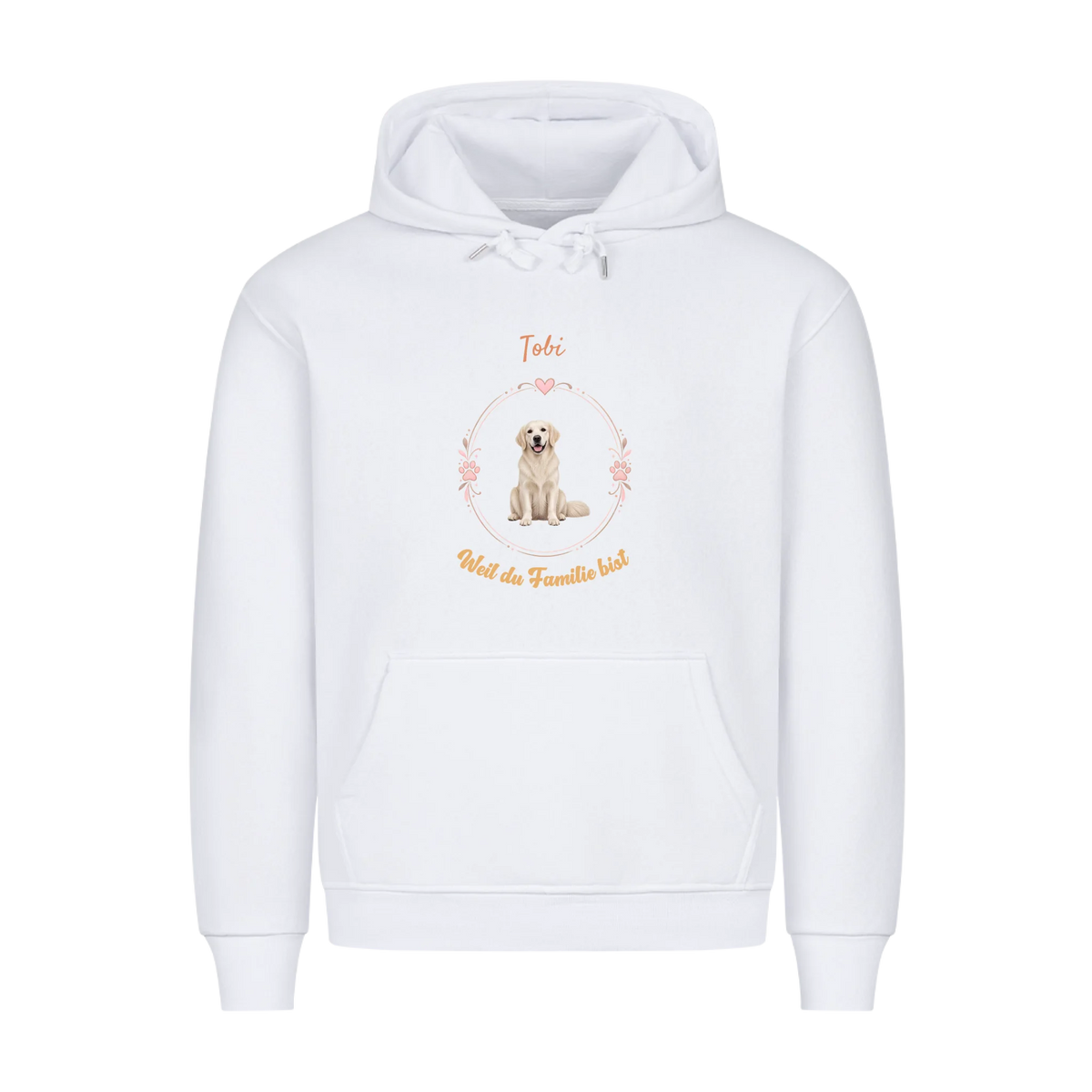 Personalisierter Oversized Hoodie-Foto deines Vierbeiners im Mittelpunkt