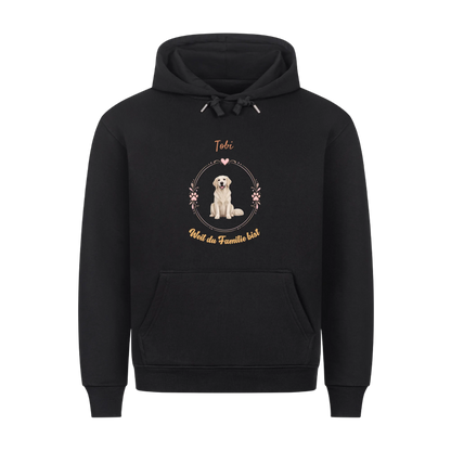 Personalisierter Oversized Hoodie-Foto deines Vierbeiners im Mittelpunkt