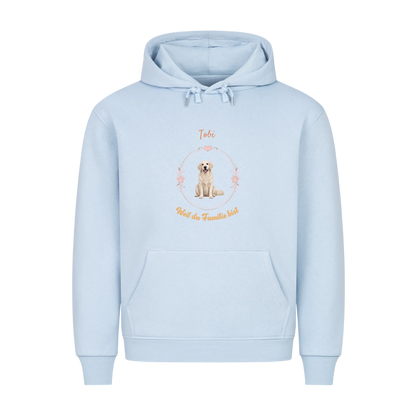 Personalisierter Oversized Hoodie-Foto deines Vierbeiners im Mittelpunkt