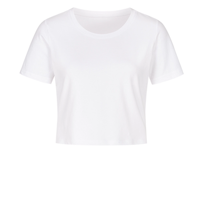 Damen-Crop-Top personalisiert – Deine Katze & Name