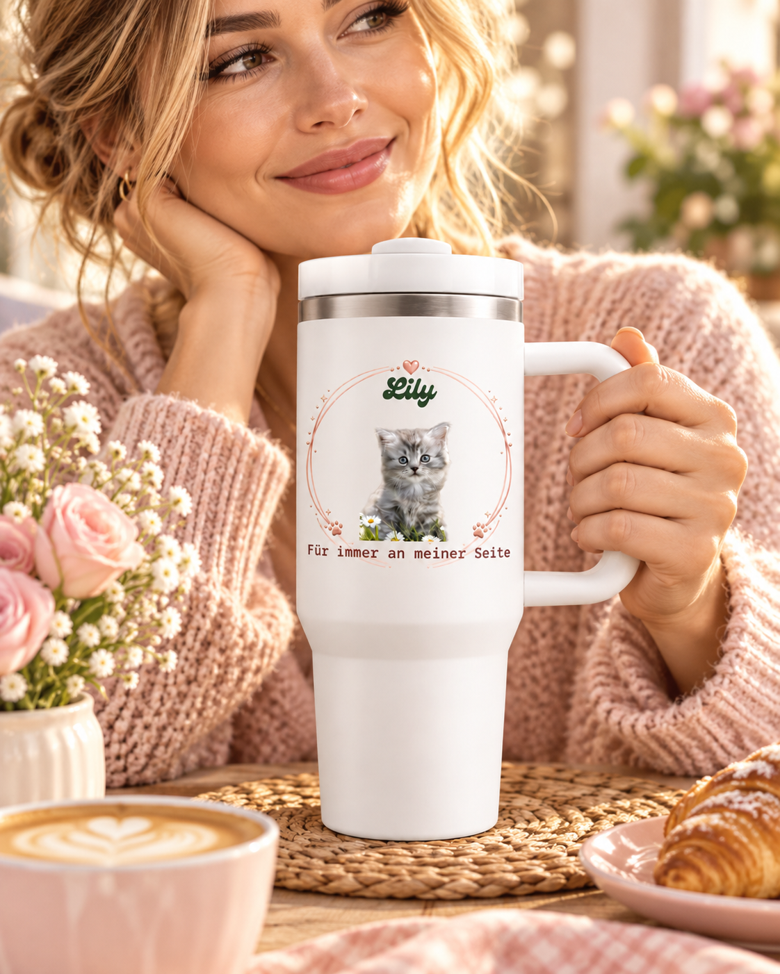 Personalisierter Thermobecher mit Foto & Name -1200ml